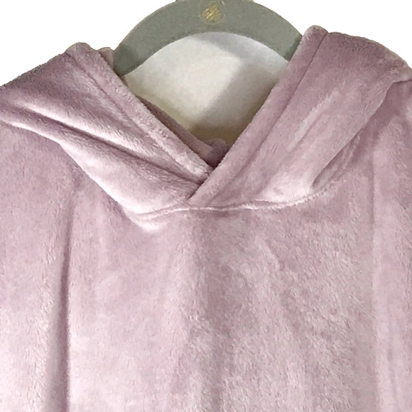 32 Degrees Hooded Lounger Kimono Fleece Velour Lavender Pearl Gown Pocket L/XL - Picture 6 of 10